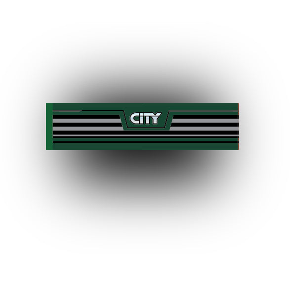 Car And Truck 1x4 Tile: City Front Grill (Multiple Colors)