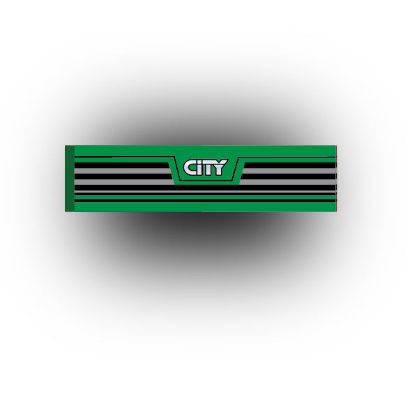 Car And Truck 1x4 Tile: City Front Grill (Multiple Colors)