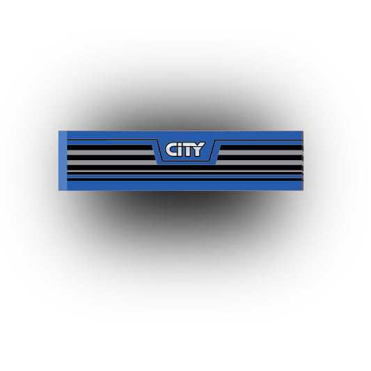 Car And Truck 1x4 Tile: City Front Grill (Multiple Colors)