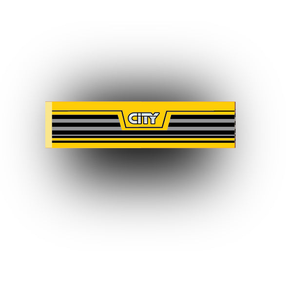 Car And Truck 1x4 Tile: City Front Grill (Multiple Colors)
