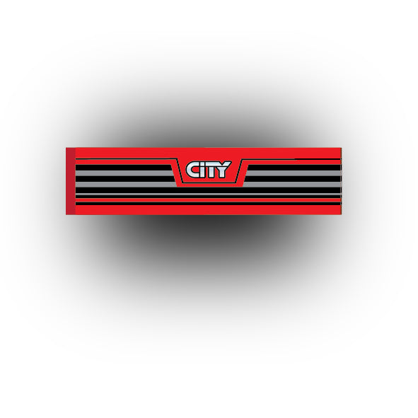 Car And Truck 1x4 Tile: City Front Grill (Multiple Colors)