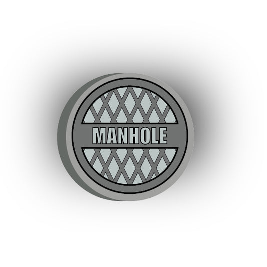 UV Printed City Details 3x3 Tile: Manhole Cover Style 2