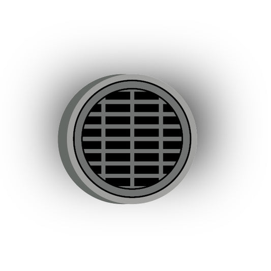 UV Printed City Details 3x3 Tile: Manhole Cover Style 5