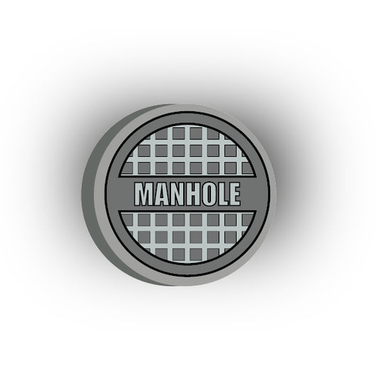 UV Printed City Details 3x3 Tile: Manhole Cover Style 7