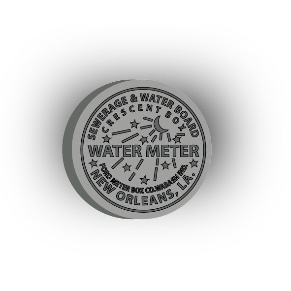 UV Printed City Details 3x3 Tile: Manhole Cover Style 10 Water