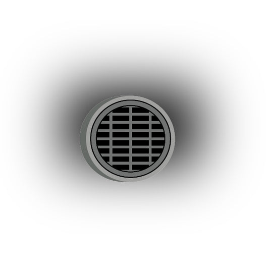 UV Printed City Details 2x2 Tile: Manhole Cover Style 5