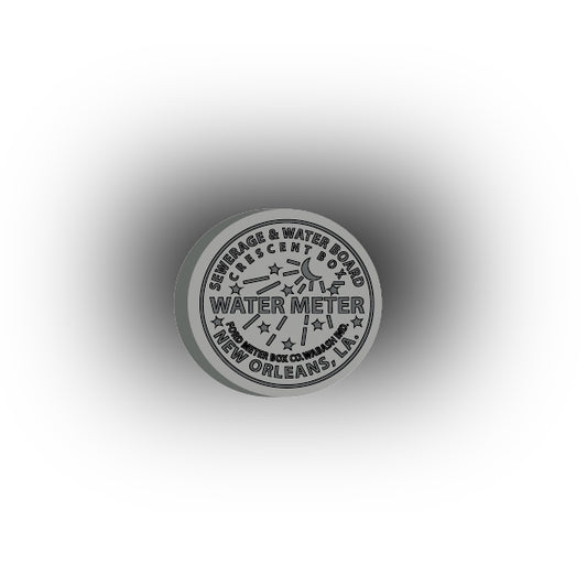UV Printed City Details 2x2 Tile: Manhole Cover Style 10 Water