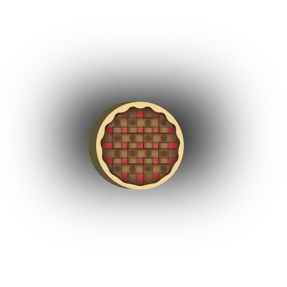 UV Printed Food Snacks and Drinks 2x2 Tile: Red Fruit Filling Pie