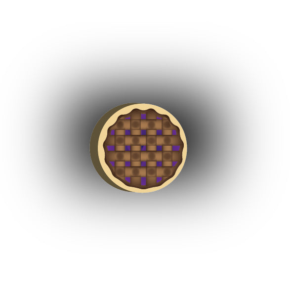 UV Printed Food Snacks and Drinks 2x2 Tile: Purple Fruit Filling Pie
