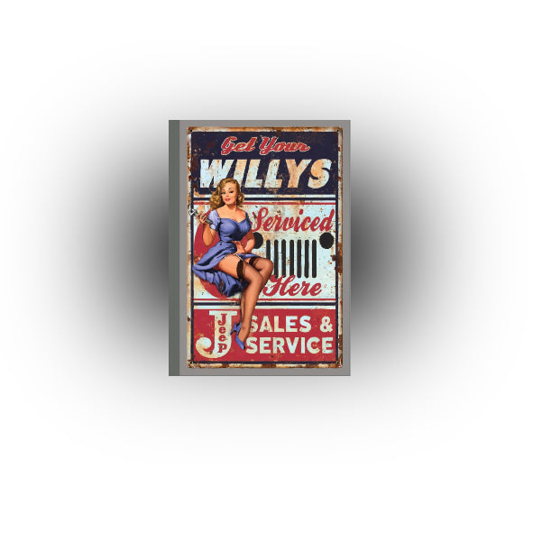 UV Printed Signs 2x3 Tile: Vintage  Willys