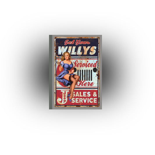 UV Printed Signs 2x3 Tile: Vintage  Willys