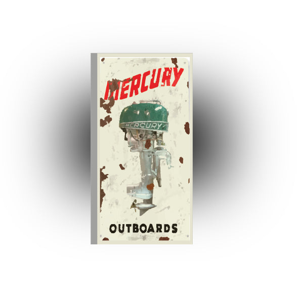 UV Printed Signs 2x4 Tile: Vintage Mercury