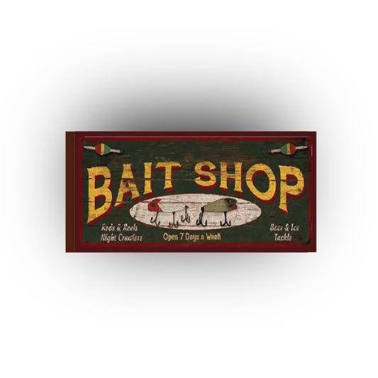 UV Printed Signs 2x4 Tile: Vintage Bait Shop