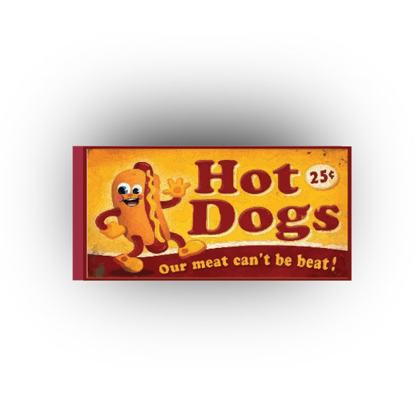 UV Printed Signs 2x4 Tile: Vintage Hot Dogs