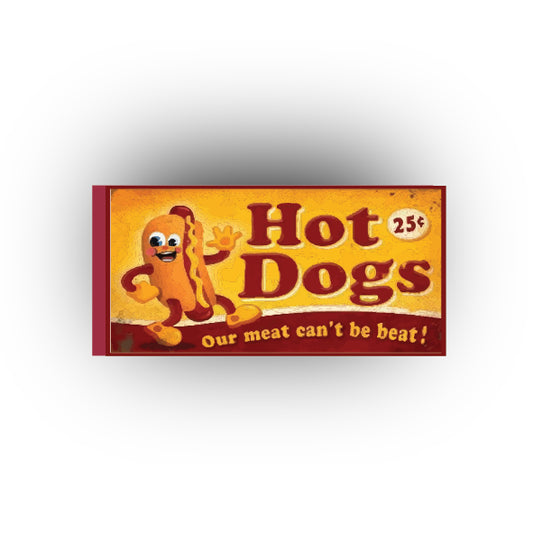 UV Printed Signs 2x4 Tile: Vintage Hot Dogs