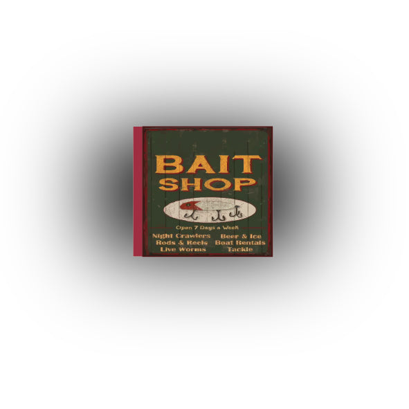 UV Printed Signs 2x2 Tile: Vintage Bait