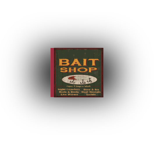 UV Printed Signs 2x2 Tile: Vintage Bait