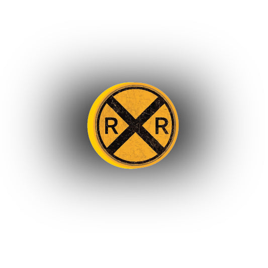 UV Printed Signs 2x2 Tile: Vintage Distressed RR Crossing