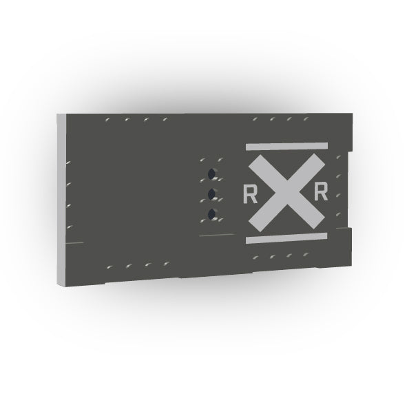 UV Printed City Details 8x16 Road Plate: Railroad Crossing Pattern