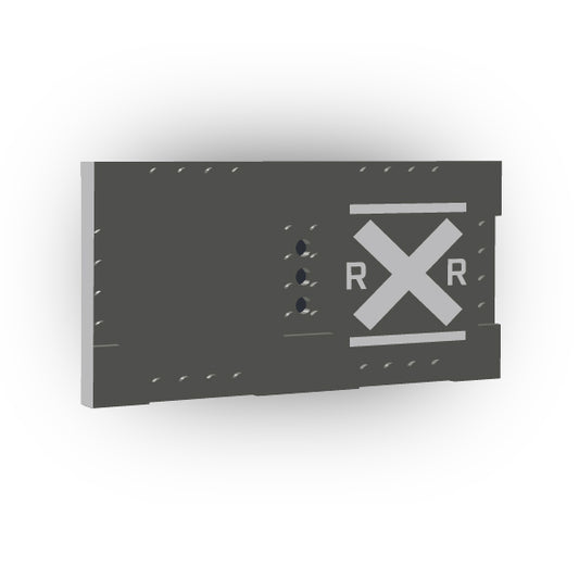 UV Printed City Details 8x16 Road Plate: Railroad Crossing Pattern