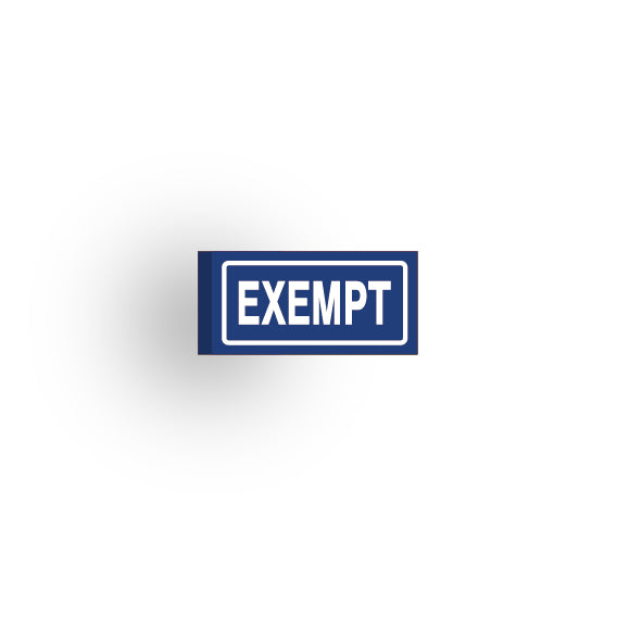 License Plate 1x2 Tile: Exempt (Multiple Colors)