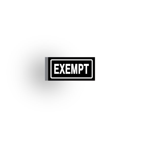 License Plate 1x2 Tile: Exempt (Multiple Colors)