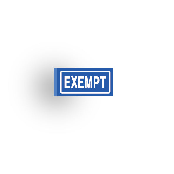 License Plate 1x2 Tile: Exempt (Multiple Colors)