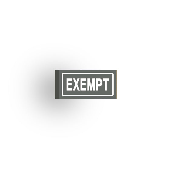 License Plate 1x2 Tile: Exempt (Multiple Colors)