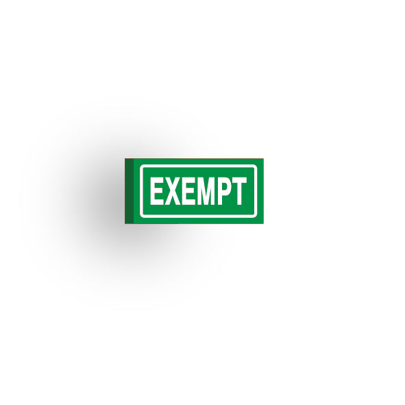 License Plate 1x2 Tile: Exempt (Multiple Colors)