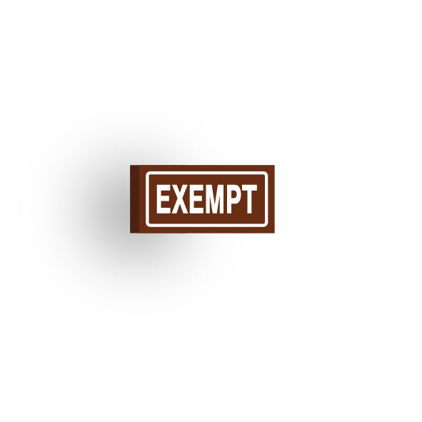 License Plate 1x2 Tile: Exempt (Multiple Colors)