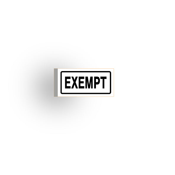 License Plate 1x2 Tile: Exempt (Multiple Colors)