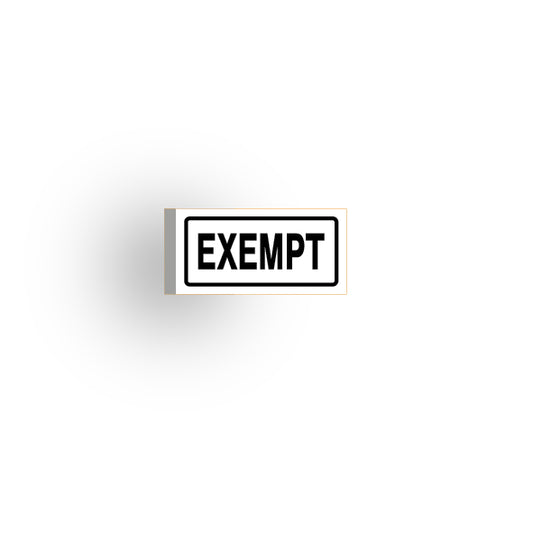 License Plate 1x2 Tile: Exempt (Multiple Colors)