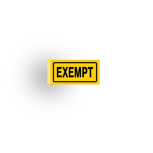 License Plate 1x2 Tile: Exempt (Multiple Colors)