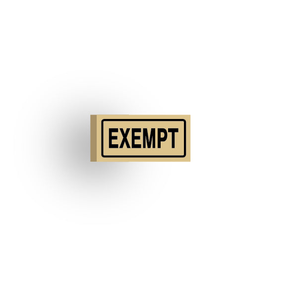 License Plate 1x2 Tile: Exempt (Multiple Colors)