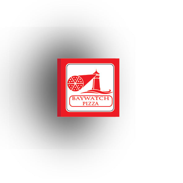 UV Printed Food Snacks and Drinks 2x2 Tile: Baywatch Pizza