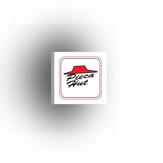 UV Printed Food Snacks and Drinks 2x2 Tile: Pieca Hut Pizza White Box