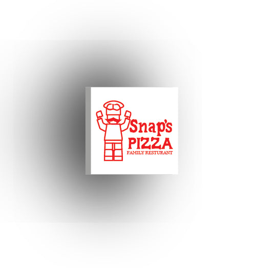 UV Printed Food Snacks and Drinks 2x2 Tile: Snap's Pizza