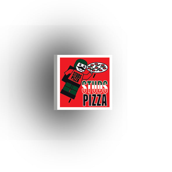 UV Printed Food Snacks and Drinks 2x2 Tile: Studs Pizza