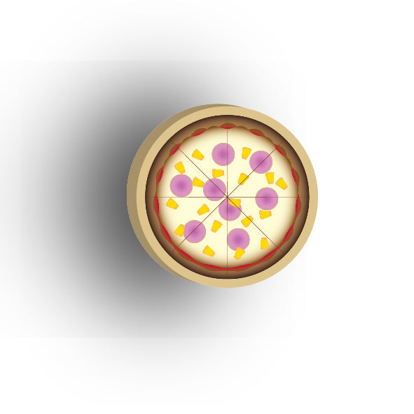 UV Printed Food Snacks and Drinks 2x2 Tile: Ham And Pineapple Pizza