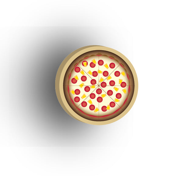 UV Printed Food Snacks and Drinks 2x2 Tile: Hawaiian Pizza