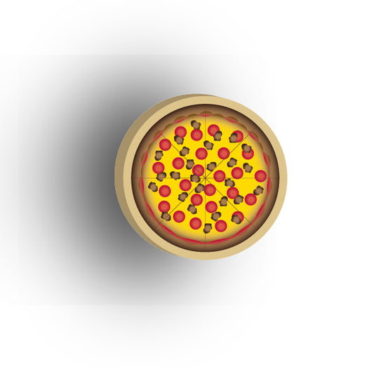 UV Printed Food Snacks and Drinks 2x2 Tile: Sausage And Pepperoni Pizza