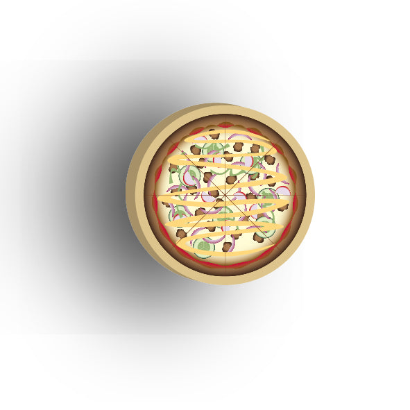 UV Printed Food Snacks and Drinks 2x2 Tile: Shawarma Pizza