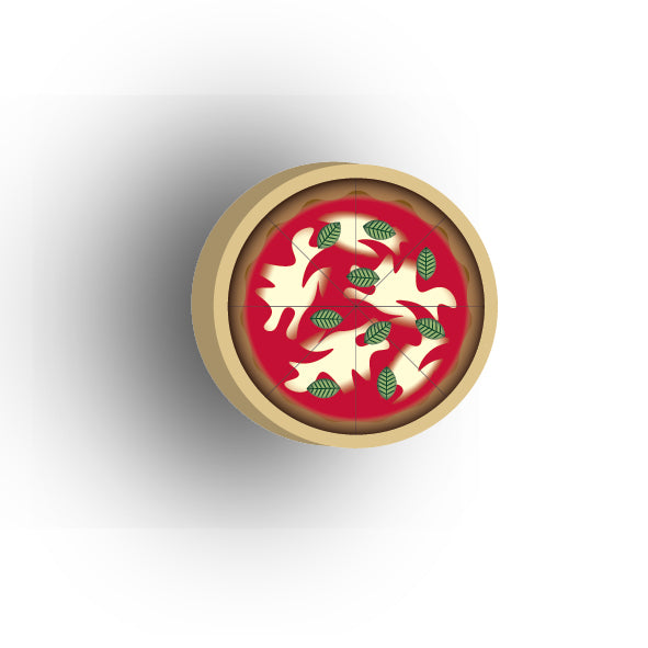 UV Printed Food Snacks and Drinks 2x2 Tile: Margherita Pizza