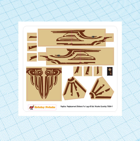 Replica Replacement sticker Set: Wookie Gunship 75084